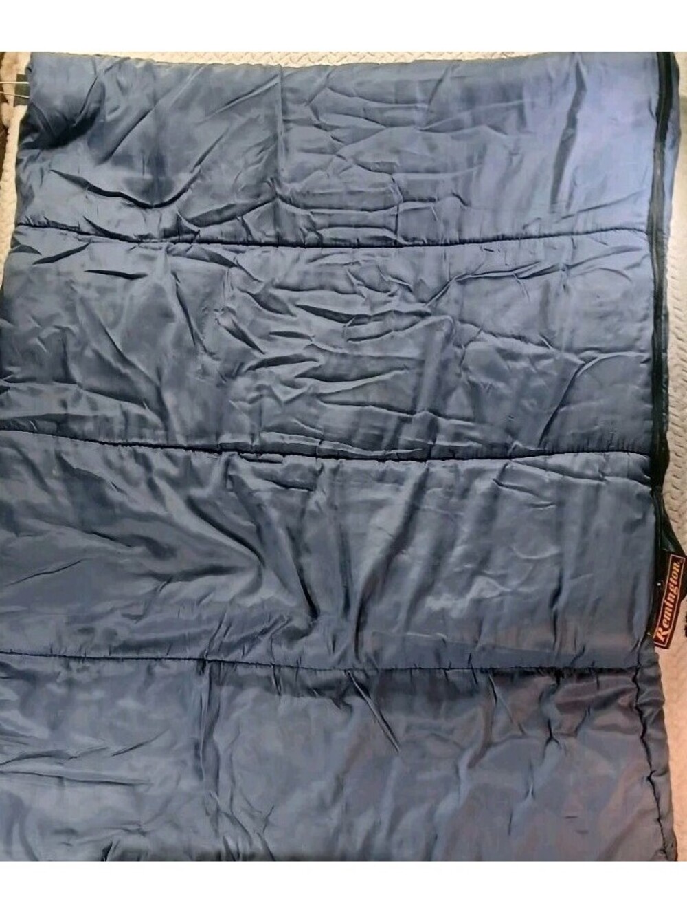 Remington VTG Blue Sleeping Bag Camping Outdoor Cold Weather -Small Hole & Stain